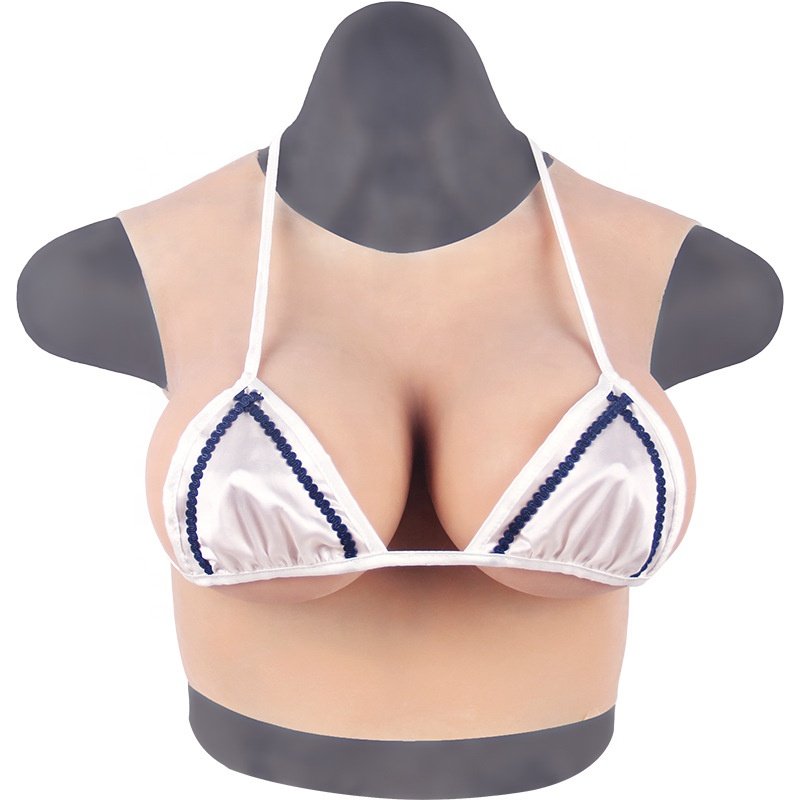 Simulation Chest B C D E G CupFalse Breast Forms Cosplay Drag Queen Male To Shemale Realistic Round Collar Silicone False Boobs