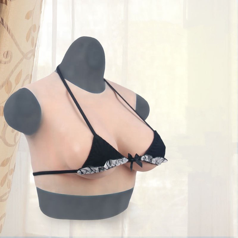 Simulation Chest B C D E G CupFalse Breast Forms Cosplay Drag Queen Male To Shemale Realistic Round Collar Silicone False Boobs