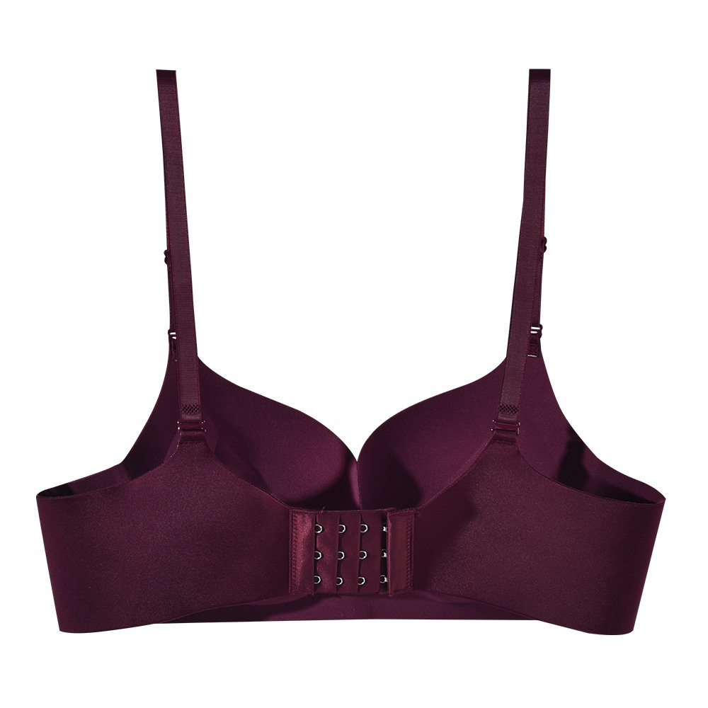 PengSheng Glossy Smooth Invisible Push Up Wireless One Piece Soft Thick Padded Bra Bralette for Women