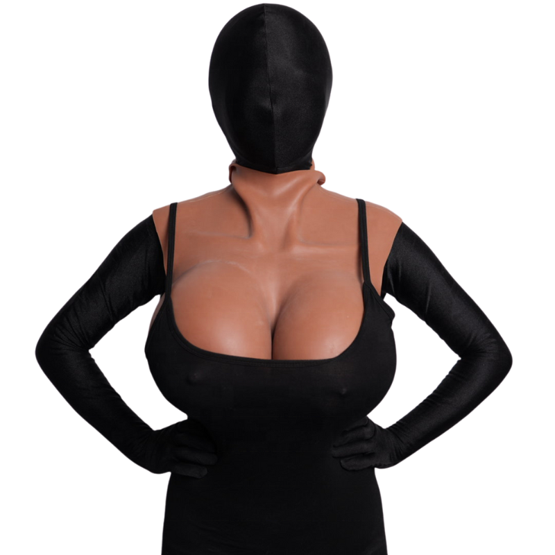 Brown Huge breast forms silicone backless cotton filler push up realistic breast forms for drag queen crossgender transgender