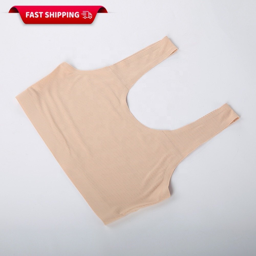 False Shemale Breast Fake Chest Tits Silicone Artificial Breast DragQueen Shemale Transgender Postoperative Crossdresser Bra Set