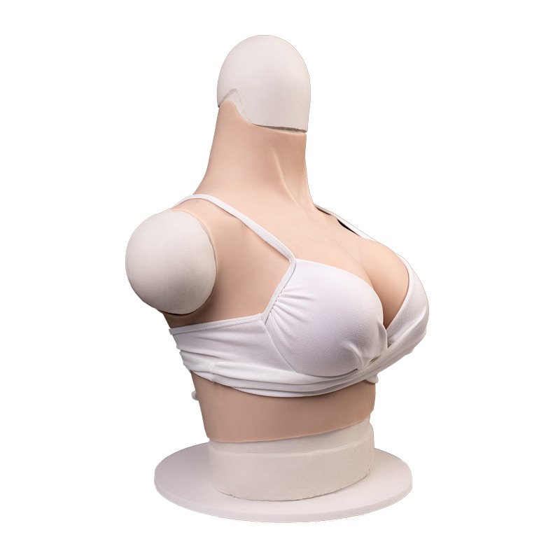 URCHOICE Artificial Silicone Female Nipple Costume Silicone Boobs Bosoms Big Cup Crossdresser Fake Prosthetic Breast Plate