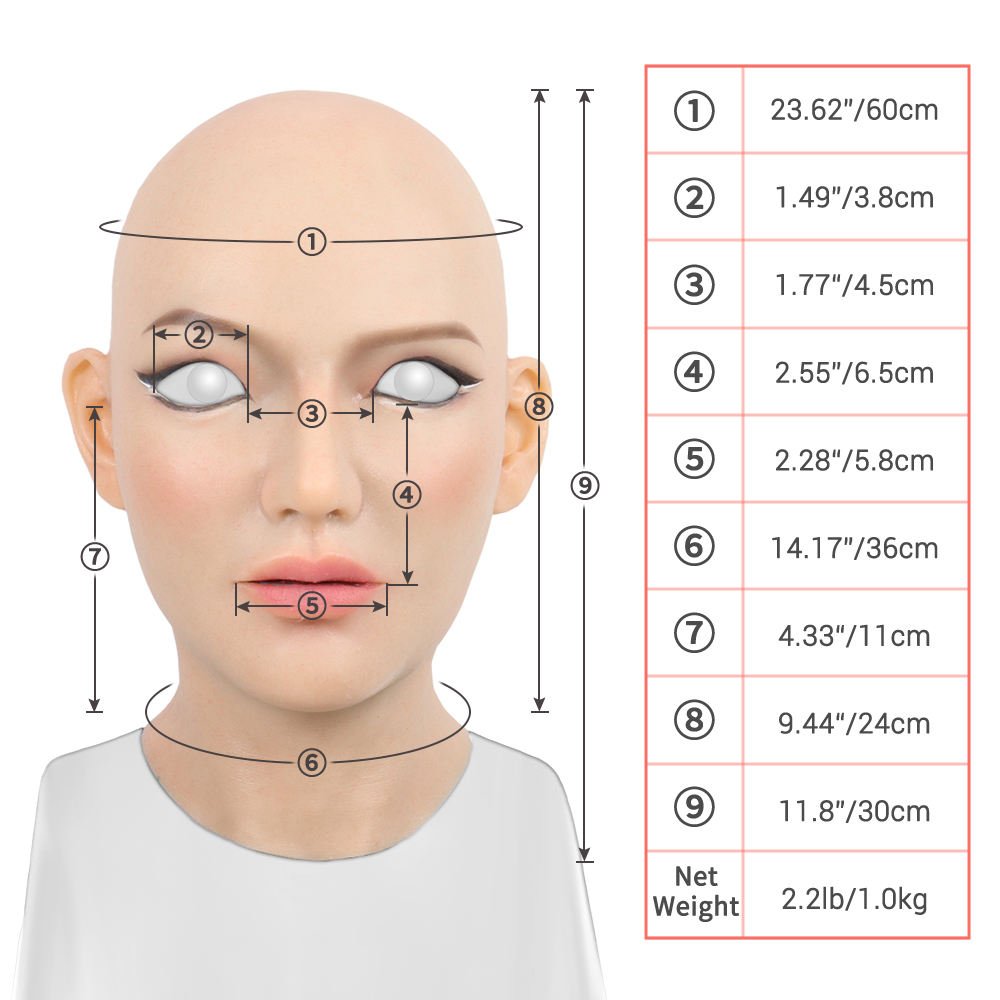 Crossdressing Props Realistic Artificial Silicone Female Headband For Man To Woman Cosplay