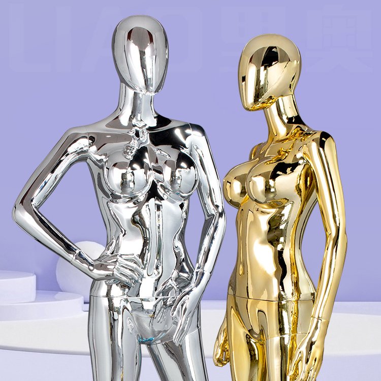Boutique Big Boobs Breasts Bust Silver Dress Form Mannequin Women Busty Curvy Full-Body Gold Mannequin Female Model for Clothing