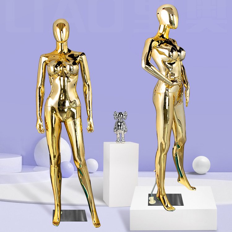 Boutique Big Boobs Breasts Bust Silver Dress Form Mannequin Women Busty Curvy Full-Body Gold Mannequin Female Model for Clothing