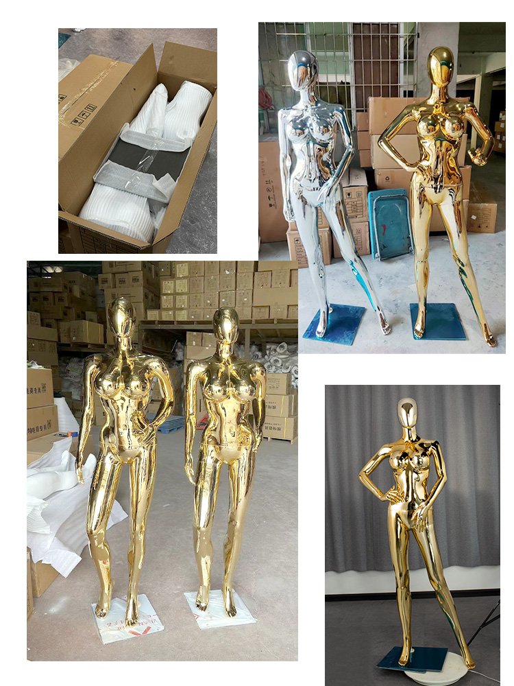 Boutique Big Boobs Breasts Bust Silver Dress Form Mannequin Women Busty Curvy Full-Body Gold Mannequin Female Model for Clothing