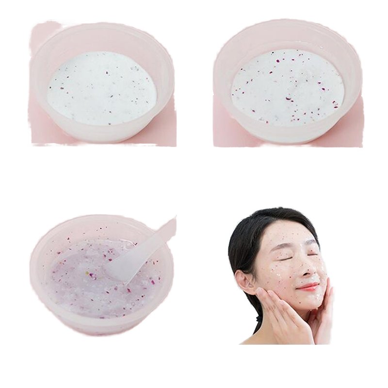 Private Label Organic Cotton Hydro Jelly Facial Mask Moisturizing Whitening Rose Petal Soft Powder Dry Neck Foot Hand Breast