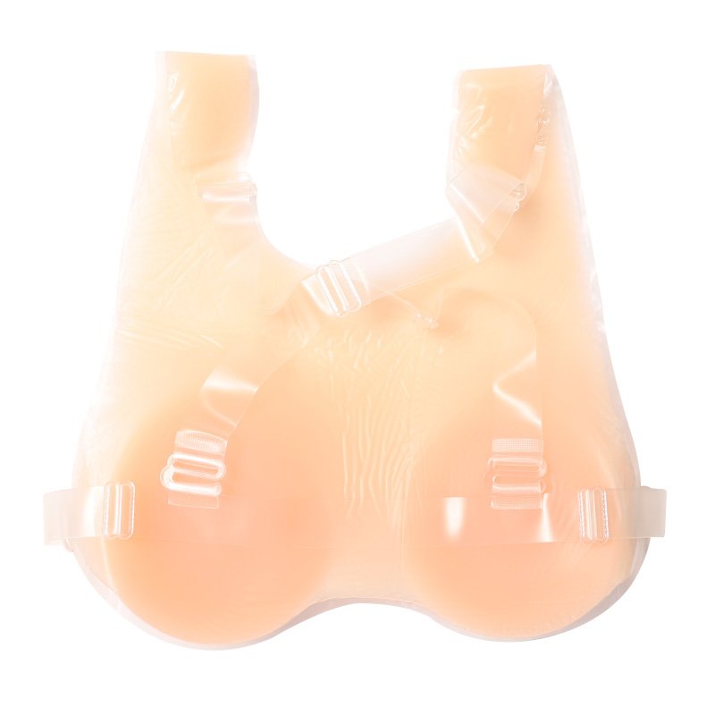 False Silicon Female Breast Forms Conjoined Silicone Realistic Cosplay Fake boobs breastplate Prosthesis for custom with strap