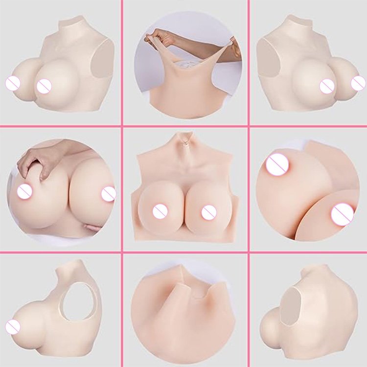 High Quality Artificial Breast Form Fake Boobs Brazier Siliconado Realistic Silicone Boobs For Crossdresser Transgender Wear