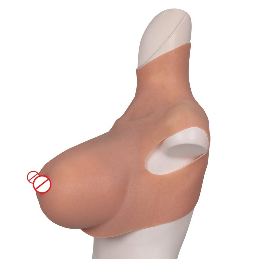 Simulation Chest G H R S Cup False Breast Forms Male To Shemale Cosplay Drag Queen Realistic Round Collar Silicone False Boobs
