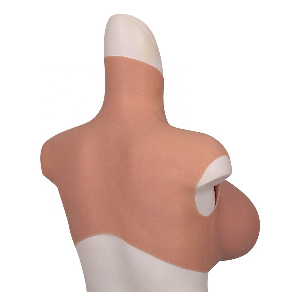 Simulation Chest G H R S Cup False Breast Forms Male To Shemale Cosplay Drag Queen Realistic Round Collar Silicone False Boobs