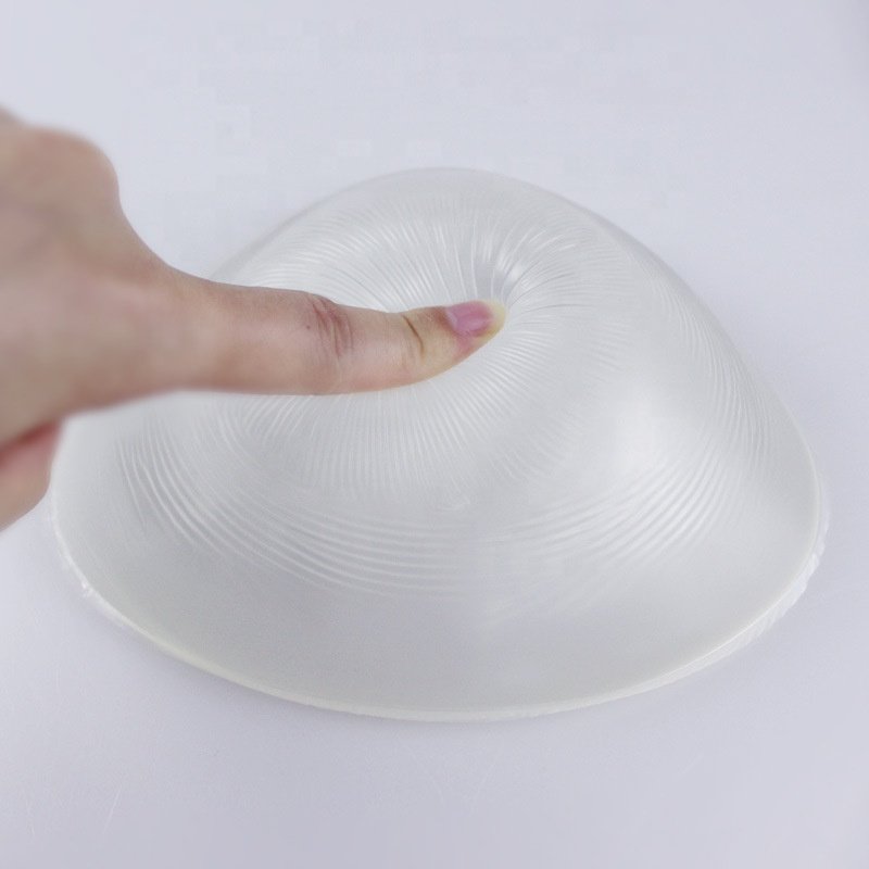 Wholesale Adults Transparent Health Medical Silicone Breast Form Prosthesis Triangle Spiral Swimming Clear Reusable Realistic