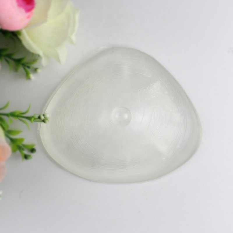 Wholesale Adults Transparent Health Medical Silicone Breast Form Prosthesis Triangle Spiral Swimming Clear Reusable Realistic