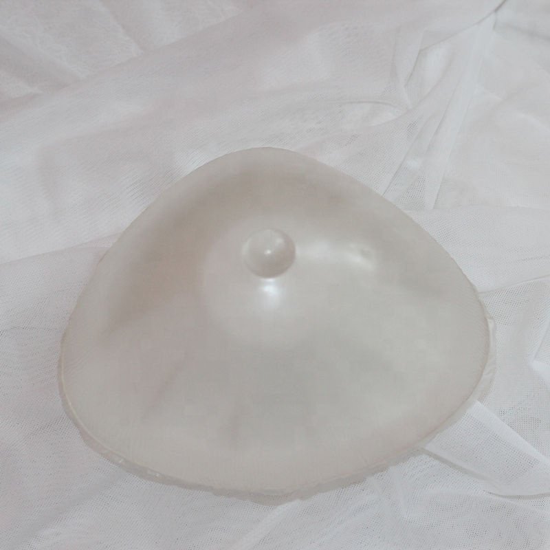 Wholesale Adults Transparent Health Medical Silicone Breast Form Prosthesis Triangle Spiral Swimming Clear Reusable Realistic