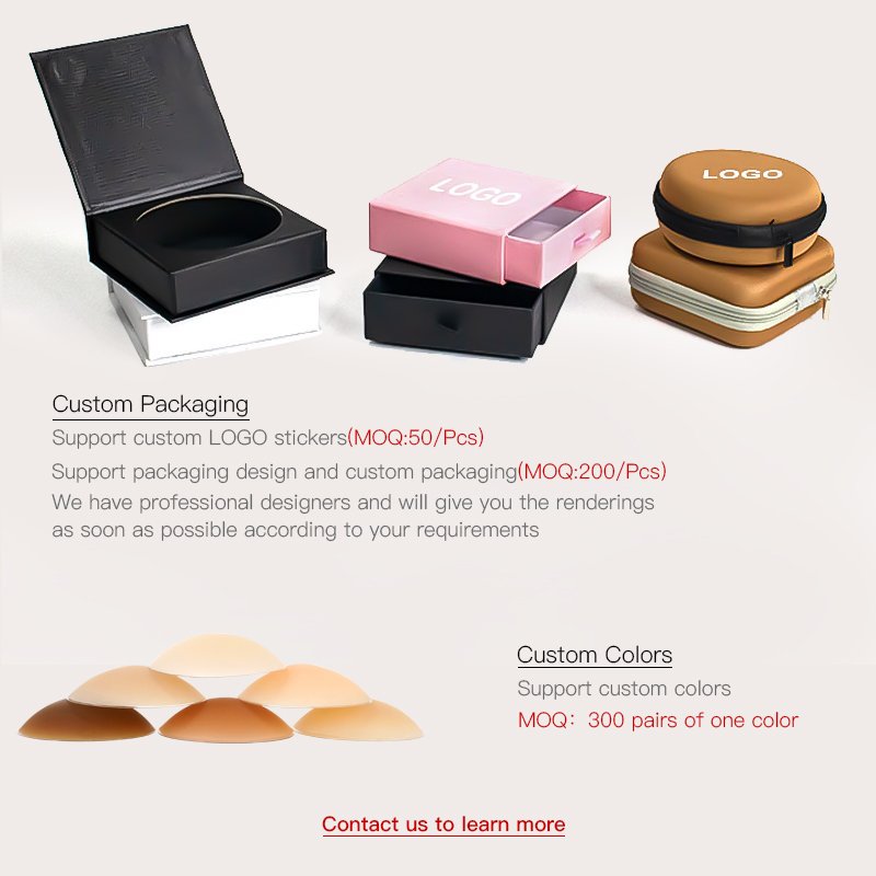 Customized Physical Store Packaging Women Pasties Reusable Matt Invisible Medical Grade Opaque Silicone Adhesive Nipple Cover