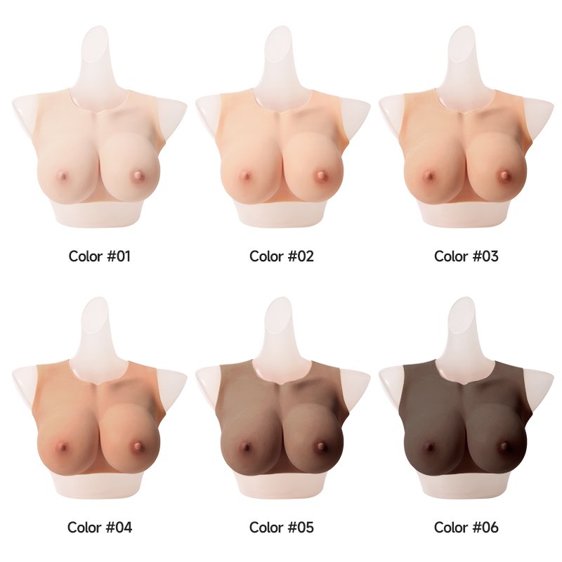 2024 Silicone realistic breast form low collar design Artificial Silicone breast form Cosplay fake breasts huge fake boobs