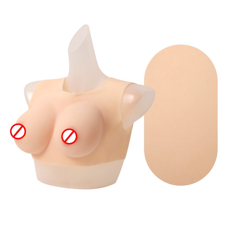 2024 Silicone realistic breast form low collar design Artificial Silicone breast form Cosplay fake breasts huge fake boobs