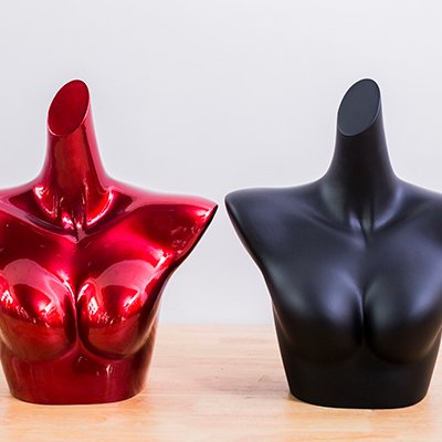 Plastic female torso form bra mannequin for underwear/lingerie