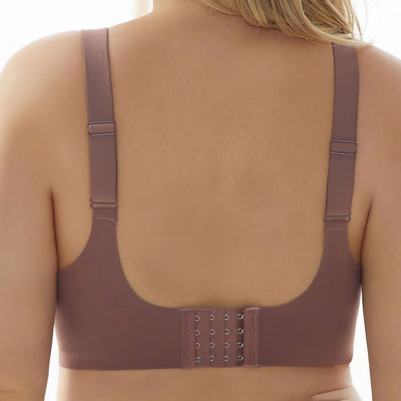 High Quality In Stock Plus Size Bra for Women Deep-V Lace Mesh Lightweight Wireless Jelly Glue Push Up Bra