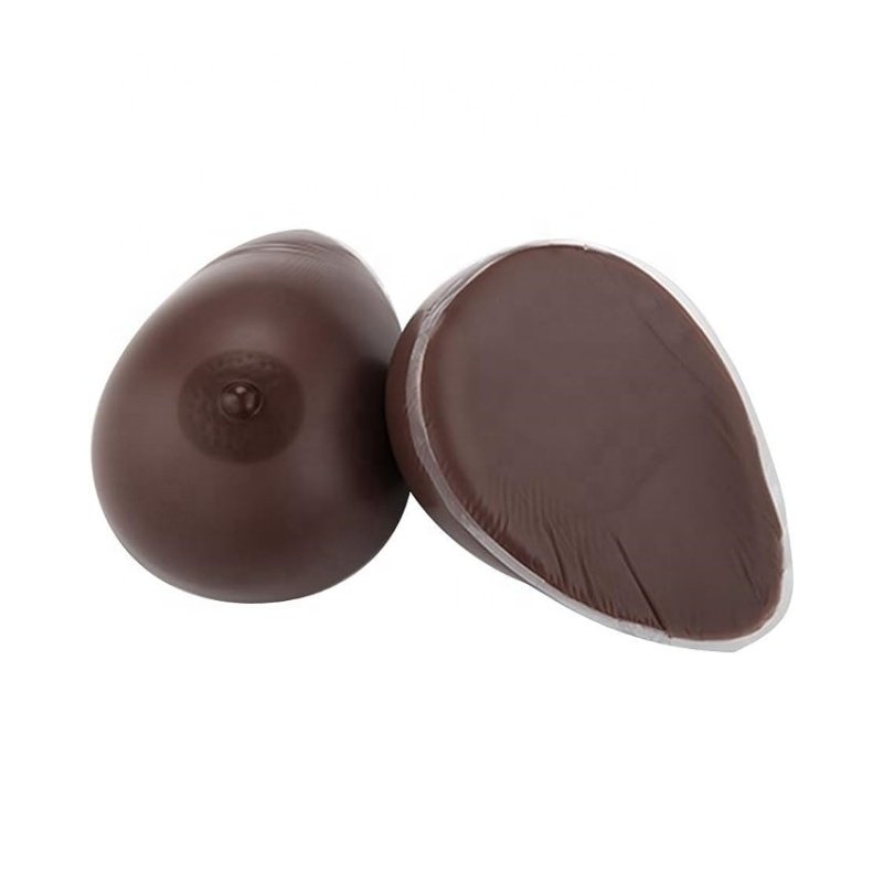 Black Silicone Nipple Breast Form Crossdressers Sexy Large Cap Size Customizable B/E Cup XXXL/XL/XXL Artificial Breast Adults