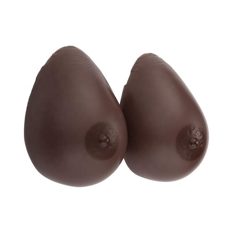 Black Silicone Nipple Breast Form Crossdressers Sexy Large Cap Size Customizable B/E Cup XXXL/XL/XXL Artificial Breast Adults