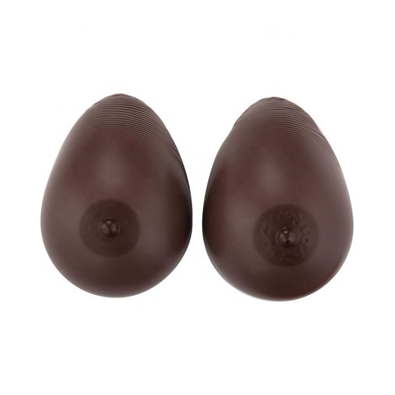Black Silicone Nipple Breast Form Crossdressers Sexy Large Cap Size Customizable B/E Cup XXXL/XL/XXL Artificial Breast Adults