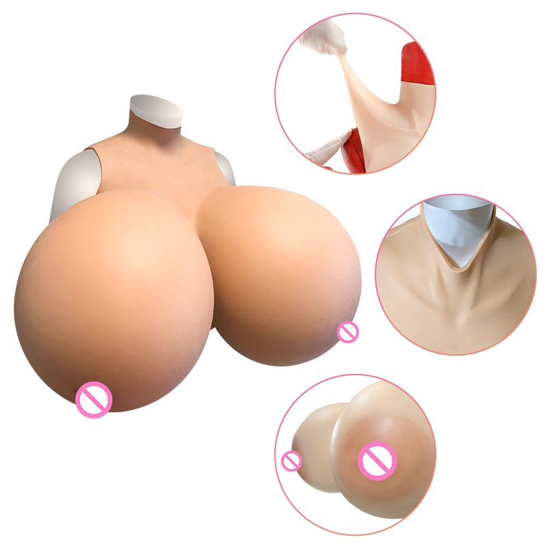 Crossdresser Drag Queen Sissy Giant ZZZ Cup Breastplate Large ZZ cup Silicon Realistic False Breast Forms