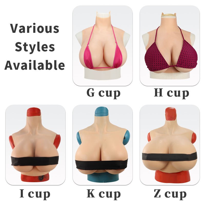 Male To Female K Cup Sexy Giant Tits Half Body Aritificial Silicone Breast Forms For Crossdresser Sissy Transgender