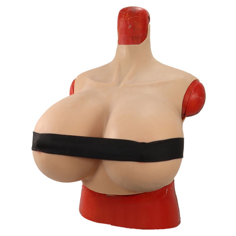 Male To Female K Cup Sexy Giant Tits Half Body Aritificial Silicone Breast Forms For Crossdresser Sissy Transgender