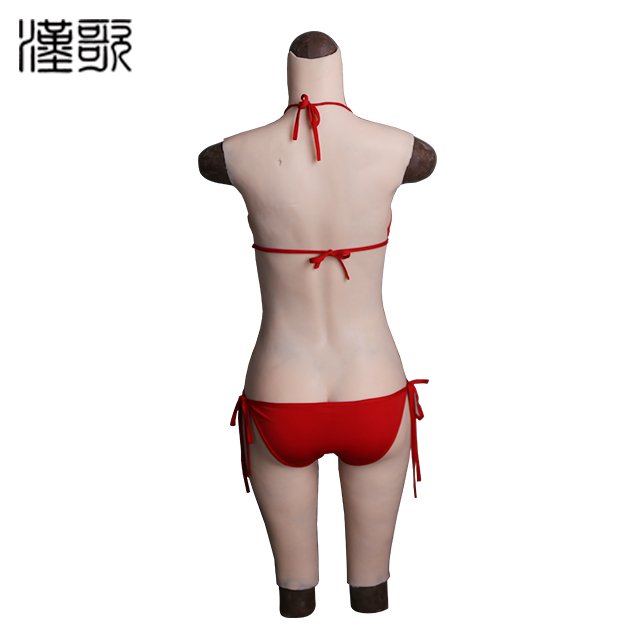 G Cup Breast Form Bodysuit Crossdress Silicone Boobs Tight Dress Zentai Suit