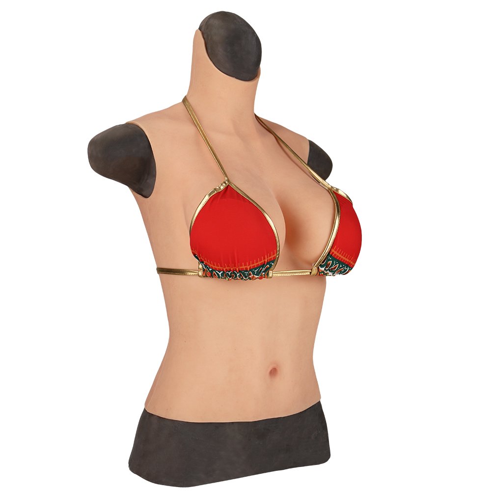 URCHOICE Wearable E cup half body silicone breast forms fake artificial boobs g cup for cancer patient crossdresser transgender