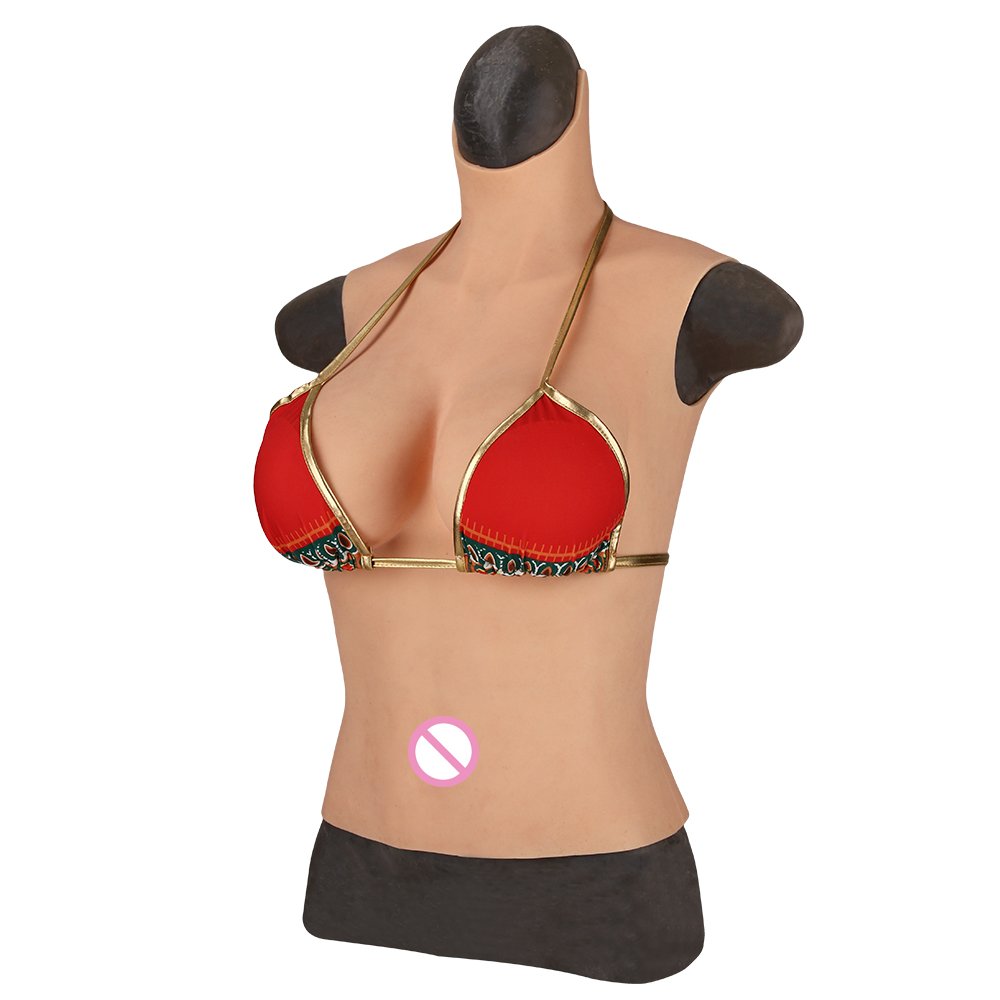 URCHOICE Wearable E cup half body silicone breast forms fake artificial boobs g cup for cancer patient crossdresser transgender