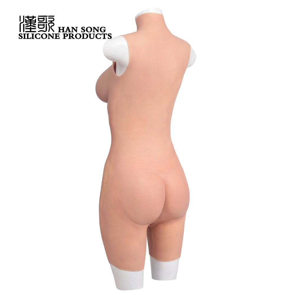 Silicone Full Bodysuit With Arm For Transgenders Drag Queen Breast Plate Forms With Fake Vagina Bodysuit