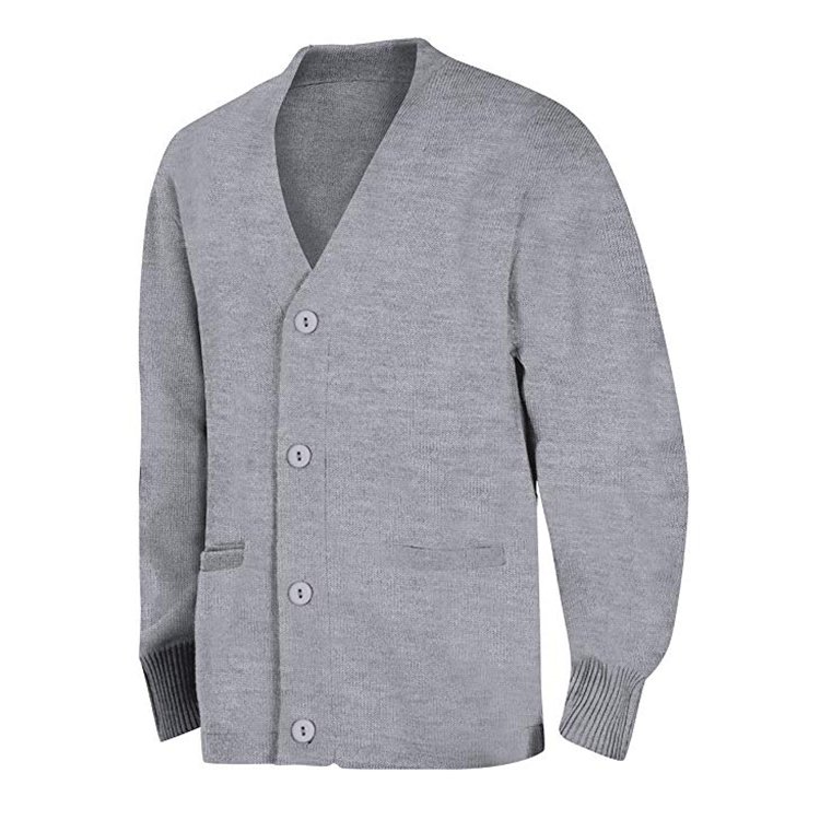 China OEM new design color custom button up slim fit knitted outwear wool blend coat blank vintage men winter sweater cardigan