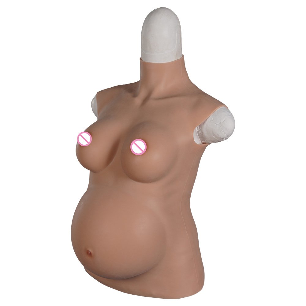 URCHOICE Simulation Artificial Pregnancy belly fake boobs Silicone Pregnant belly with breast form Crossdresser cosplay props
