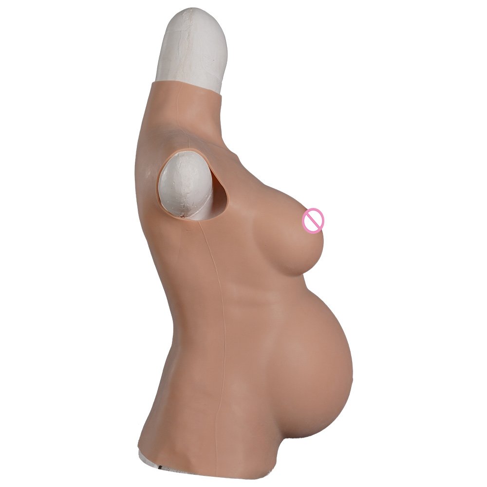 URCHOICE Simulation Artificial Pregnancy belly fake boobs Silicone Pregnant belly with breast form Crossdresser cosplay props