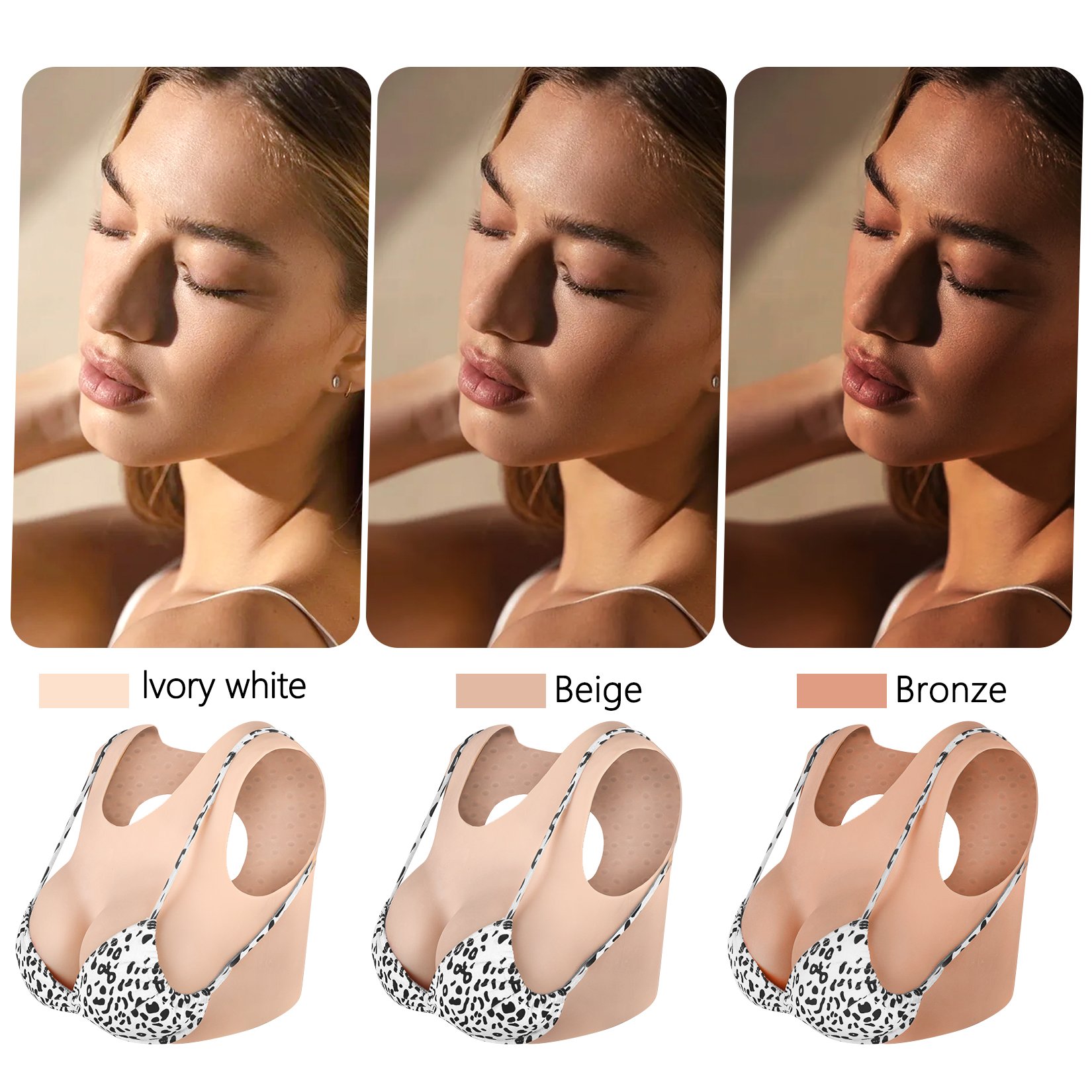 Silicone Breast Forms Breastplates FakeBreasts for Crossdressers B-C-D-E-G Cup Silicone Filled Breast Plate for Drag Queen