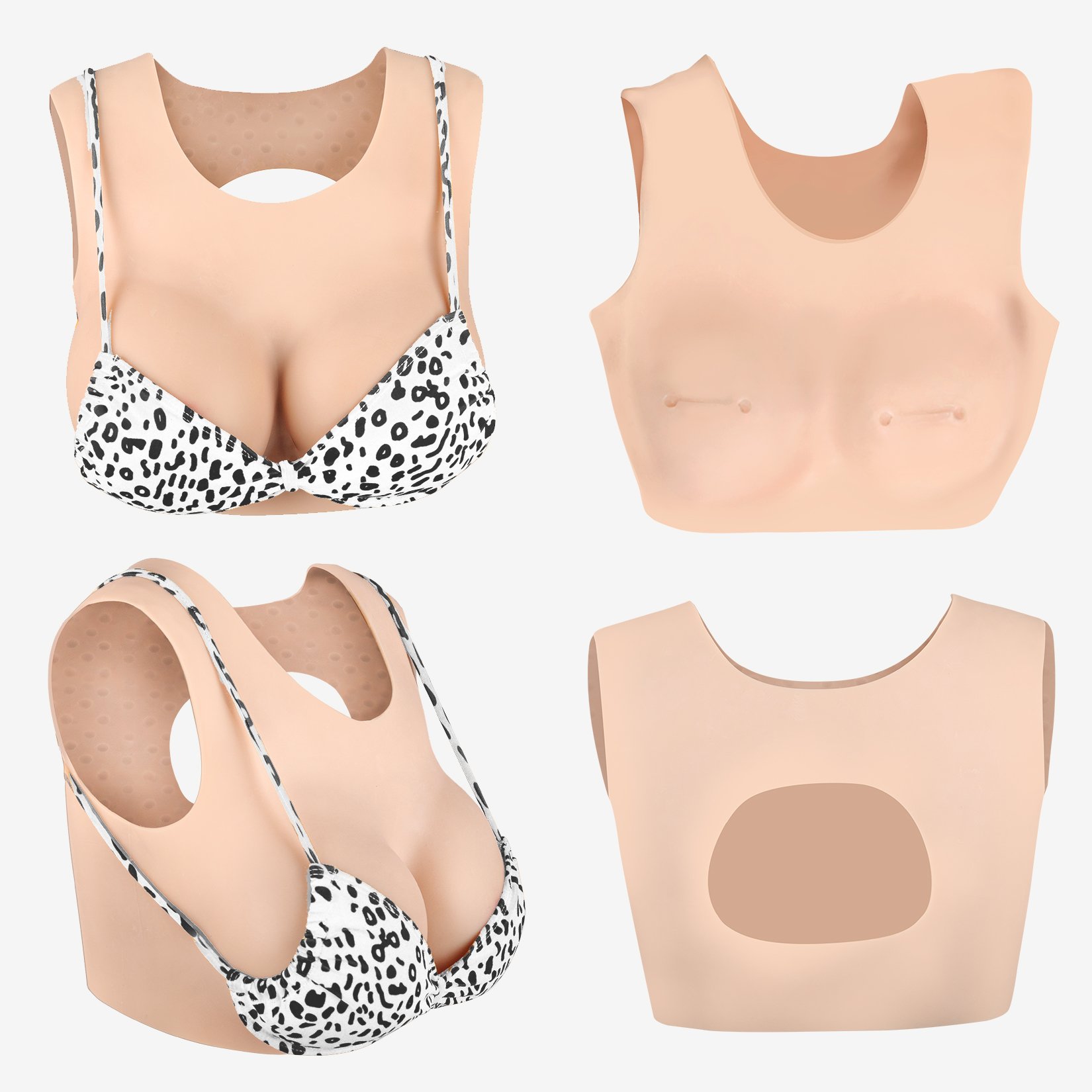 Silicone Breast Forms Breastplates FakeBreasts for Crossdressers B-C-D-E-G Cup Silicone Filled Breast Plate for Drag Queen