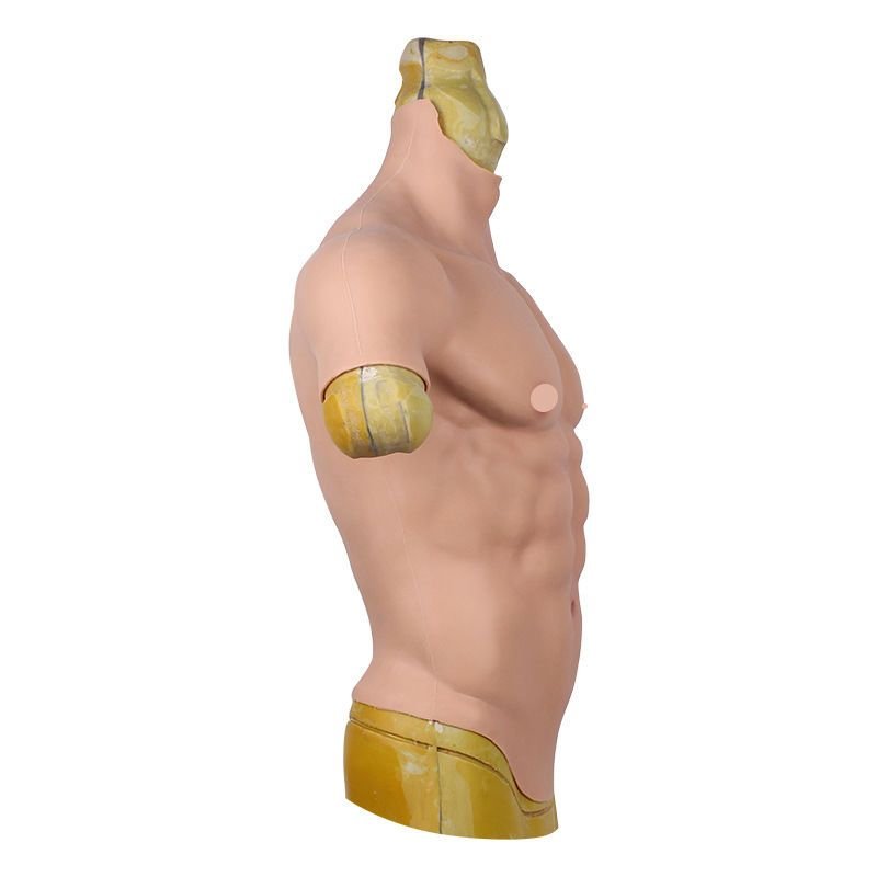 Realistic fake muscle suit Silicone Artificial Breast Forms costume Cosplay Halloween chest simulation skin
