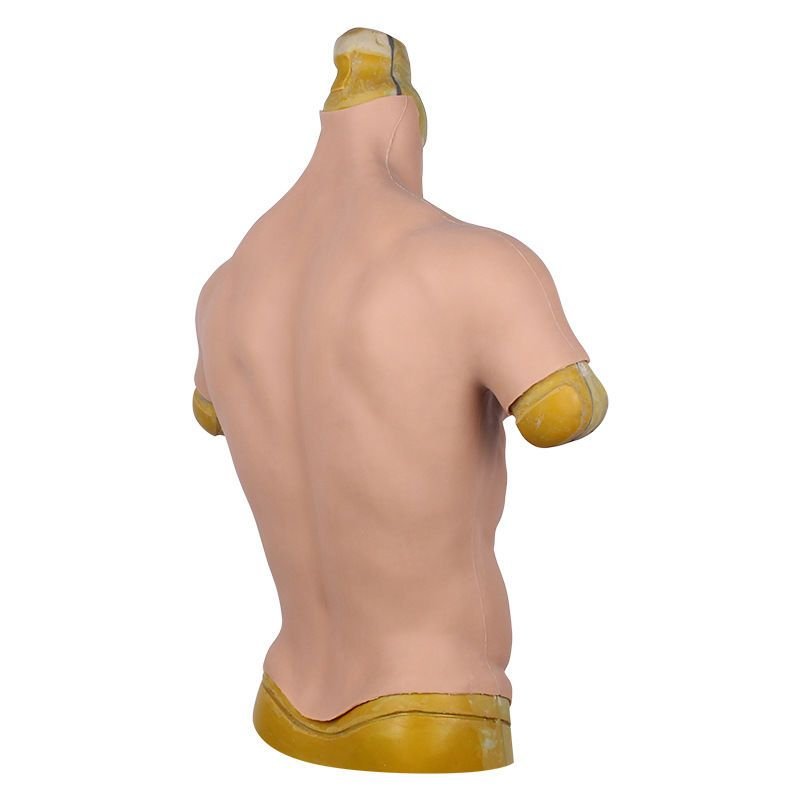 Realistic fake muscle suit Silicone Artificial Breast Forms costume Cosplay Halloween chest simulation skin