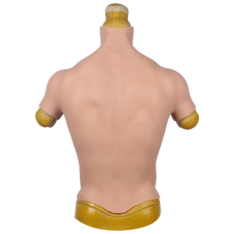 Realistic fake muscle suit Silicone Artificial Breast Forms costume Cosplay Halloween chest simulation skin