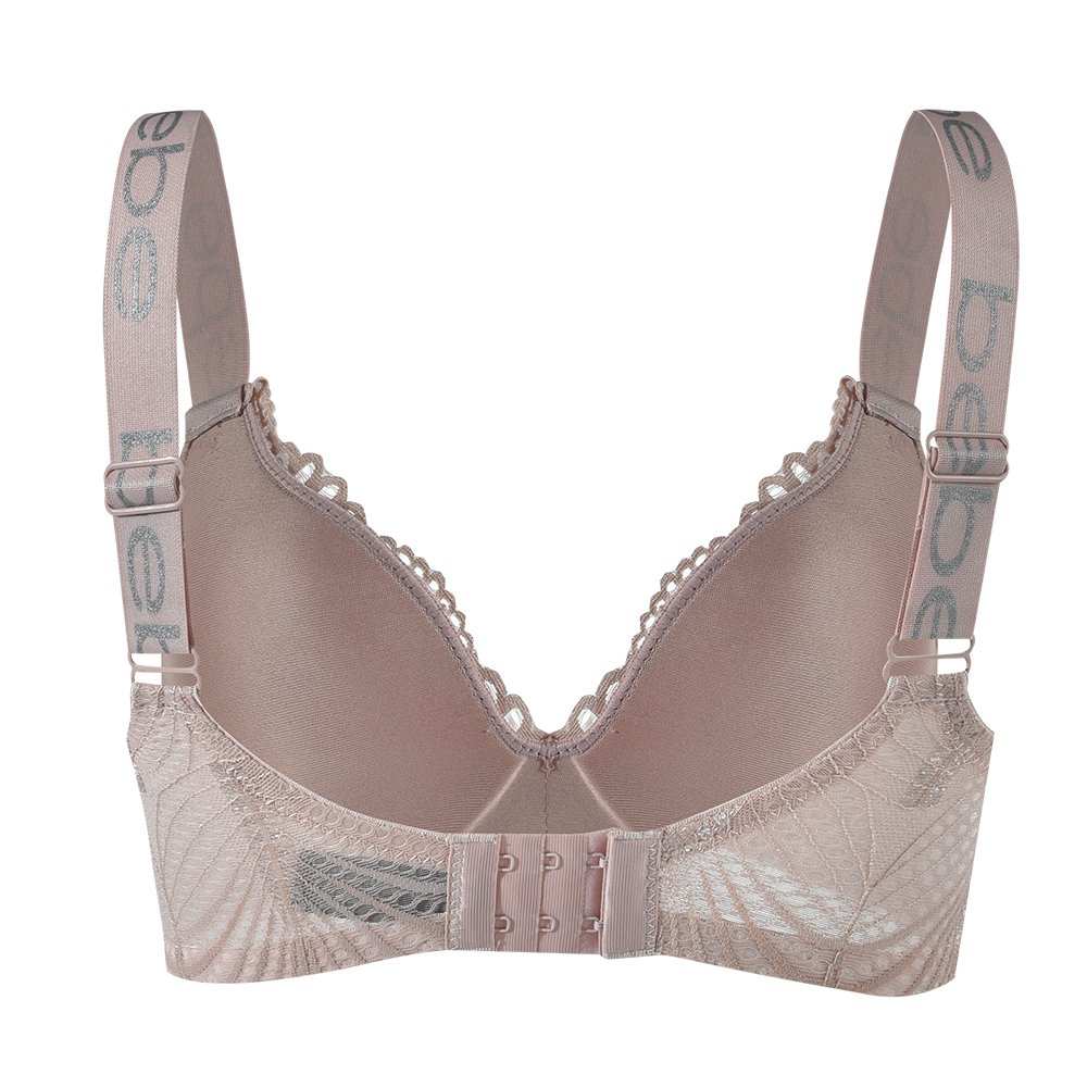 PengSheng Custom LOGO Sexy Seamless Wireless Floral Lace Lingerie Moulded Cup Push Up No Steel Women Ladies Bra Bralette