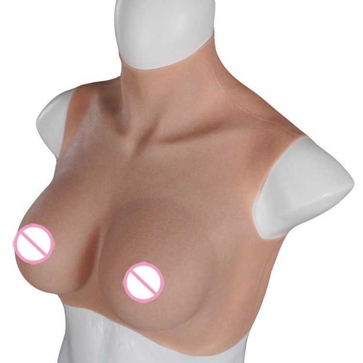 B10 US Warehouse Artificial Silicon Breasts lifelike Cosplayer Drag Queen Transvestite D cup Fake Boobs Man Woman