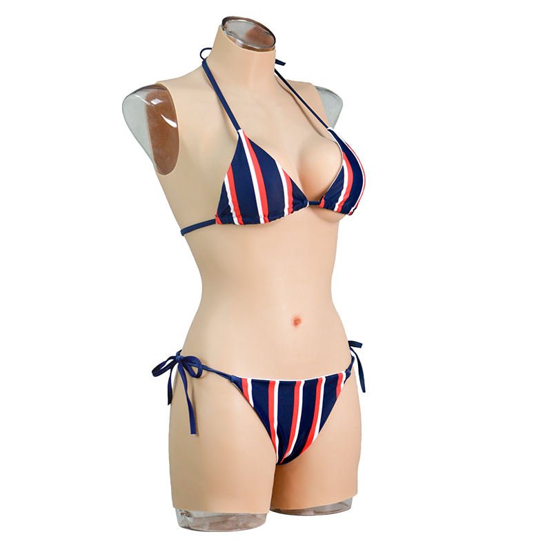 Customized Lifelike Wearable Silicone Full Body Suit Breastplate Big Breast Forms Bodysuit for Transgender Cosplayer