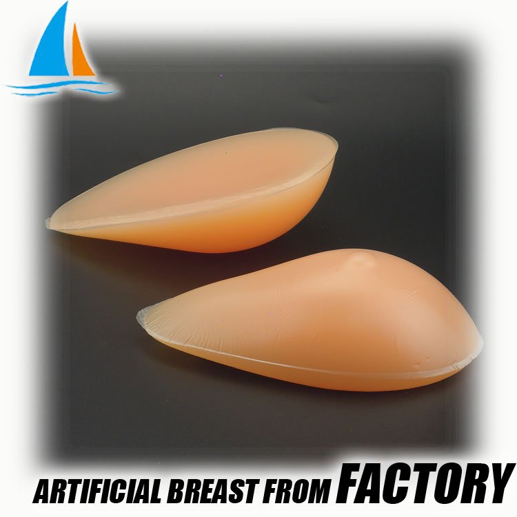 Artificial silicone realistic breast prosthesis