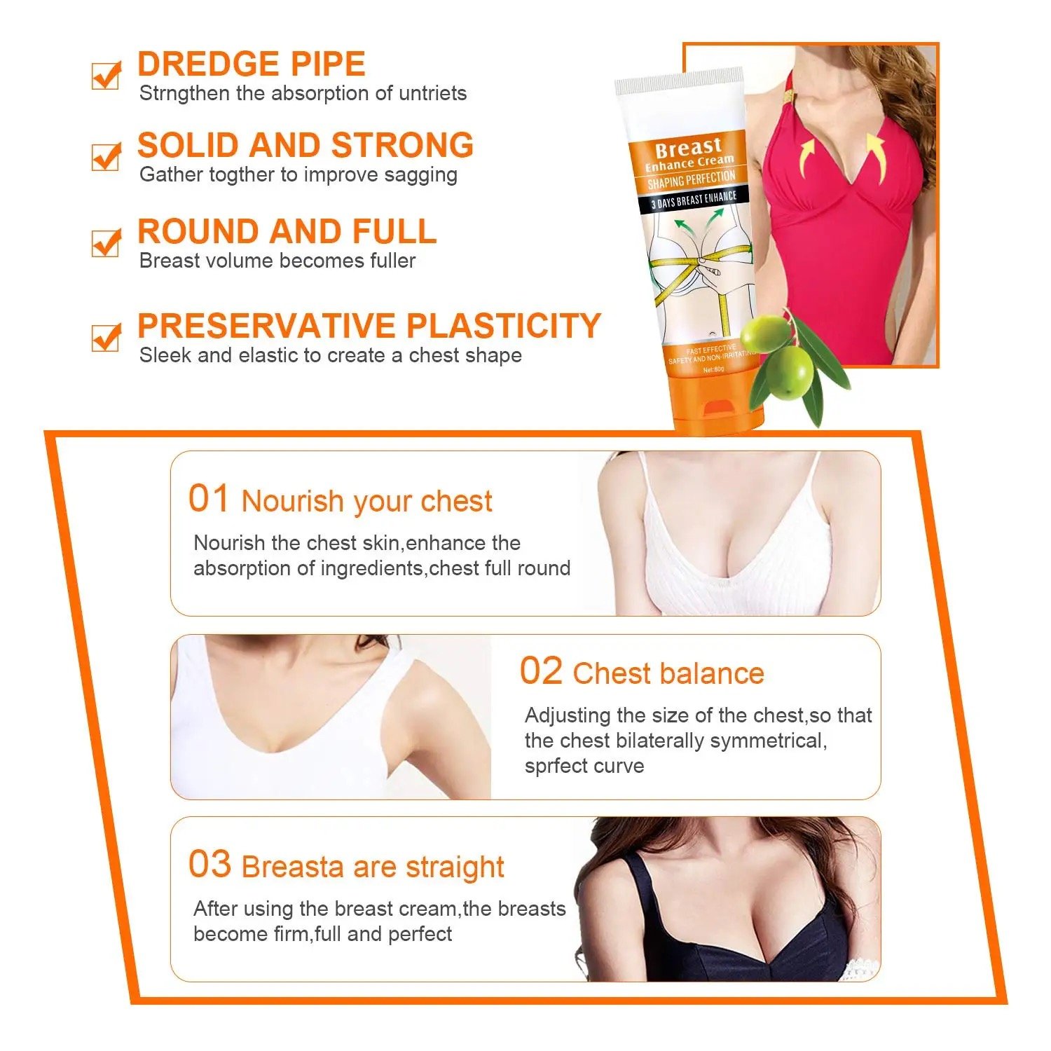 OEM one spring wholesale beauty products herbal big enlargement tightening cream breast form breast enhancement cream