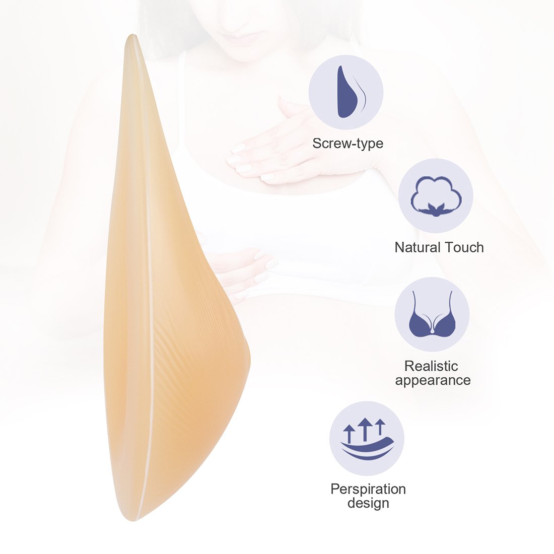 ONEFENG fake silicone breast forms for women boobs weight 150g-600g