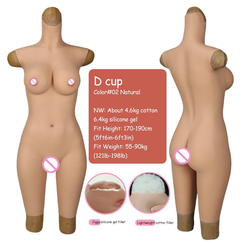 URCHOICE artificial man transgender D cup silicone vagina panties bodysuit crossdresser with fake boobs shemale transvestite