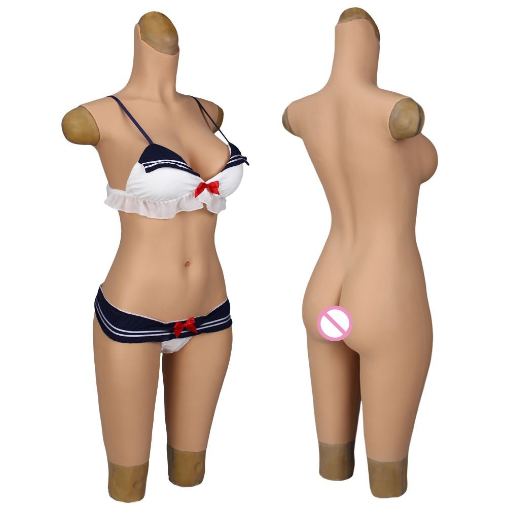 URCHOICE artificial man transgender D cup silicone vagina panties bodysuit crossdresser with fake boobs shemale transvestite