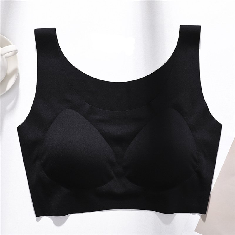 bra with no steel ring and padded back wrapped around breasts without steel ring bras for women seamless Ice silk bra